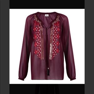 Altuzarra for Target Red Peasant Blouse